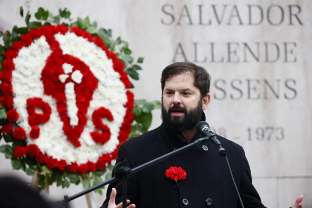 Santiago, September 11, 2026: Former President of the Republic Gabriel Boric participates in the commemoration of the 1973 civil-military coup at the mausoleum of former Head of State Salvador Allende Dragomir Yankovic Aton, Chile, Santiago, Chile Aton 1189481  Copyright: DRAGOMIRxYANKOVIC ATONxCHILE