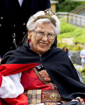 Prinzessin Astrid von Norwegen ist tot 31-08-2024 Norway Princess Astrid Mrs Ferner arriving at Hotel Union on Vinjevollen in Geiranger after the wedding of Princess Martha Louise and American Shaman Durek. Â  Copyright: xPPEx