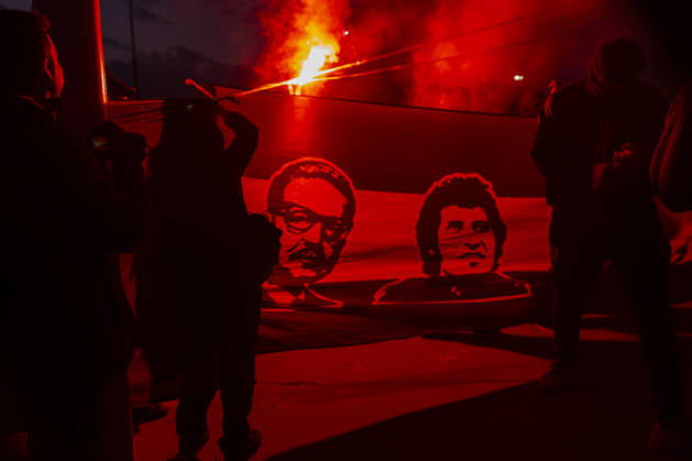 People commemorate the 53rd anniversary of the coup against President Salvador Allende at the National Stadium in Santiago, Chile, a site that served as a prison for political detainees during the coup. September 11, 2026. In honor and memory of the victims of Augusto Pinochet™s civil-military dictatorship. Santiago Chile Copyright: xClaudioxAbarcaxSandovalx