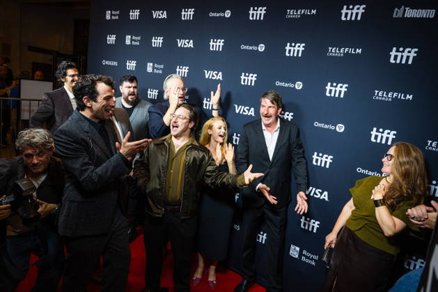 September 11, 2026, Toronto, On, Canada: The cast and crew of The Stunt Driver sing happy birthday to producer Jennifer Wilson on the red carpet for the film at the Toronto International Film Festival in Toronto, on Friday, Sept. 11, 2026. Toronto Canada - ZUMAc35_ 20260911_zaf_c35_397 Copyright: xLauraxProctorx