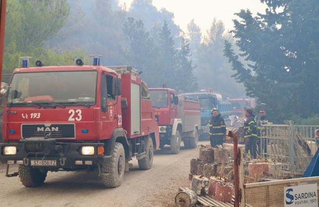 Croatia Island Wildfire Members of Croatian fire are working to extinguish a wildfire near city Milna at Island Brac, Croatia on September 12, 2026.  IvoxCagalj PIXSELL