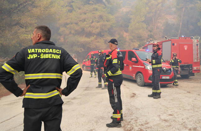 Croatia Island Wildfire Members of Croatian fire are working to extinguish a wildfire near city Milna at Island Brac, Croatia on September 12, 2026.  IvoxCagalj PIXSELL