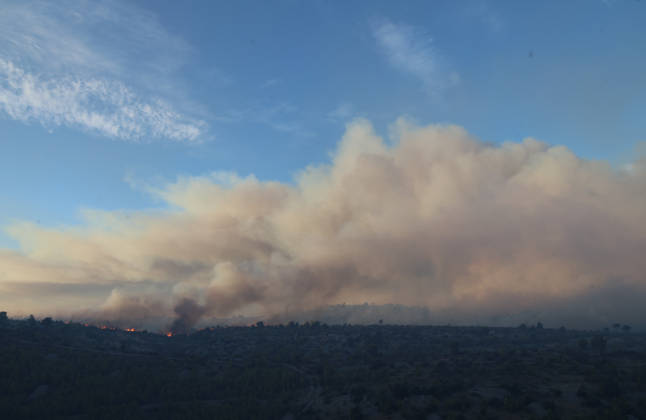 Croatia Island Wildfire A smoke rises over a wildfire near city Milna at Island Brac, Croatia on September 12, 2026.  IvoxCagalj PIXSELL