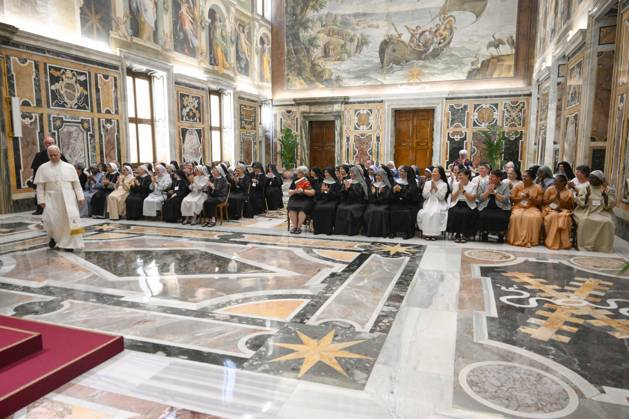 PRIVATE AUDIENCE Italy,Rome, Vatican, 2026 9 12 Pope Leo XVI receives in a private audience Participants in the Symposium of the Communio Internationalis Benedictinarum at the Vatican EDITORIAL USE ONLY - NO BOOKS Copyright: xVATICANxMEDIA xCatholicxPressxPhotox