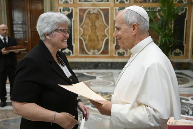 PRIVATE AUDIENCE Italy,Rome, Vatican, 2026 9 12 Pope Leo XVI receives in a private audience Participants in the Symposium of the Communio Internationalis Benedictinarum at the Vatican EDITORIAL USE ONLY - NO BOOKS Copyright: xVATICANxMEDIA xCatholicxPressxPhotox