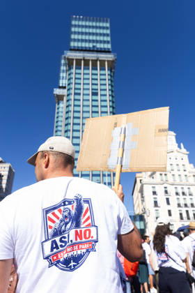 September 12, 2026, Madrid, Madrid, SPAIN: Airbus workers are demonstrating in Madrid. The protests stem from a deadlock in negotiations with company management over the new collective bargaining agreement. The workforce is demanding wage increases linked to the actual Consumer Price Index (CPI) to prevent a loss of purchasing power. They are also calling for guarantees regarding employment levels and the allocation of new workloads to ensure the long-term viability of the company s industrial plants in Spain. Madrid SPAIN - ZUMAl221 20260912_zip_l221_009 Copyright: xIgnacioxLopezxIsasmendix