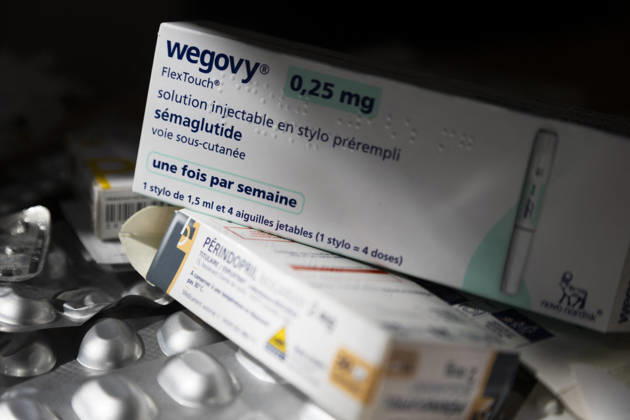 Illustration - Post Heart Attack Treatment Medication Illustration - A box of Wegovy photographed among other medicine boxes, in Gap, Hautes-Alpes, France, on September 12, 2026. Photo by Thibaut Durand ABACAPRESS.COM gap PROVENCE-ALPES-COTE D AZUR France  Copyright: xDurandxThibaut ABACAx