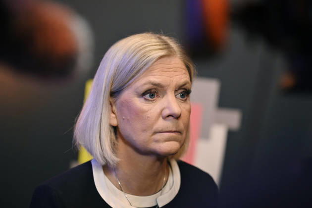 STOCKHOLM, SWEDEN 20260912 Social Democratic Party leader Magdalena Andersson (S) after the final prime ministerial debate on TV4, the evening before the election STOCKHOLM, SWEDEN x10050x  Copyright: xPontusxLundahl TTx STATSMINISTERDUELL TV4 HbIKdY1fkbc