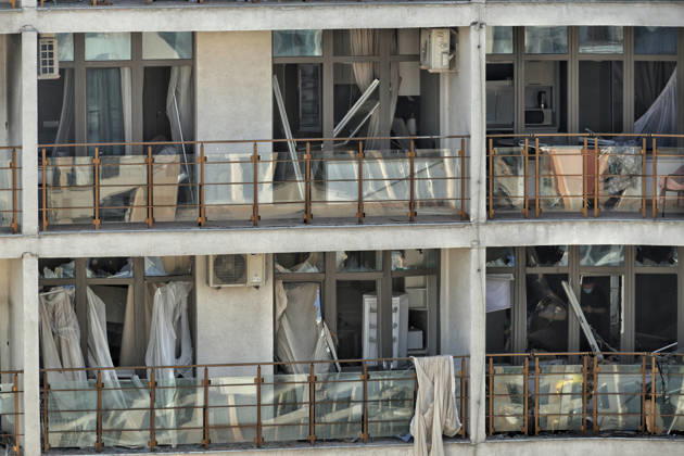 A 25-storey apartment block is damaged by a Russian attack, Odesa, Ukraine, September 12, 2026. On the night of September 12, the Russian army launched a massive missile and drone strike on Odesa and the region. Fires broke out in apartments on the 21st to 23rd floors of the block. Rescuers saved seven people, including two children, while some residents were trapped in an elevator. The blast wave also damaged neighbouring residential buildings and a low-pressure gas pipeline. Seventeen people were injured, among them a five-month-old infant. (Photo by Nina Liashonok Ukrinform) Massive Russian strike on Odesa affects 25-storey apartment block Copyright: xNinaxLiashonokx