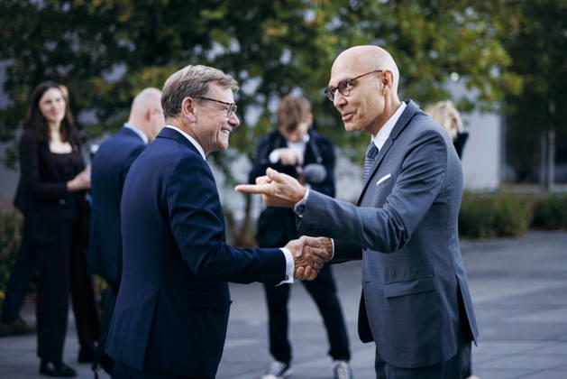 Johann Wadephul (CDU), Bundesaussenminister, trifft den Hochkommissar der Vereinten Nationen fuer Menschenrechte, Volker Tuerk zu einem Gespraech in Genf, 15.09.2026. Fotografiert im Auftrag des Auswaertigen Amtes (AA) Genf Schweiz Copyright: xFelixxZahnx