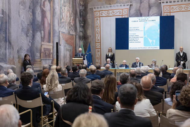September 16, 2026, Rome, Rome, Italy: President of the Republic Sergio Mattarella speaks at the commemoration ceremony for President Emeritus Carlo Azeglio Ciampi, on the 10th anniversary of his death, Rome, 16 09 2026 Rome Italy  - ZUMAa289 20260916_zia_a289_016 Copyright: xFrancescoxAmmendolax xAgfx