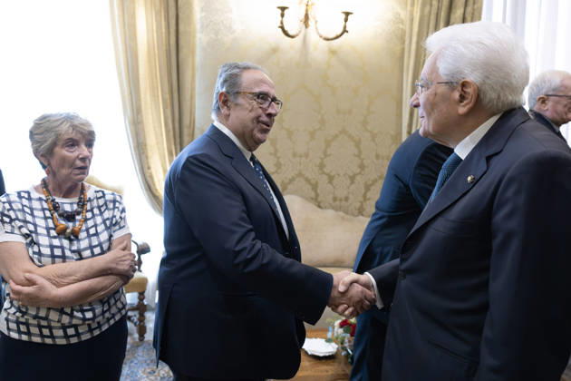 September 16, 2026, Rome, Rome, Italy: President of the Republic Sergio Mattarella greets Gabriella Ciampi and Claudio Ciampi, children of President Emeritus Carlo Azeglio Ciampi, during the commemoration ceremony, Rome, 16 09 2026 Rome Italy  - ZUMAa289 20260916_zia_a289_021 Copyright: xFrancescoxAmmendolax xAgfx