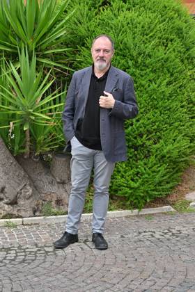 IPA88634678 - Rome: Rai Studios on Via Teulada. Photocall for the show *Misteri dimenticati*—*Blu notte* with Carlo Lucarelli. Pictured: Carlo Lucarelli Copyright: xMaurizioxD Avanzox xMaurizioxDxAvanzox IPA88634678