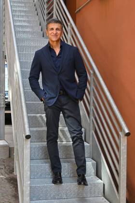 IPA88635709 - Rome: Rai Studios on Via Teulada. Photocall for the show *Il cacciatore di sogni*. Pictured: Stefano Buttafuoco Copyright: xMaurizioxD Avanzox xMaurizioxDxAvanzox IPA88635709