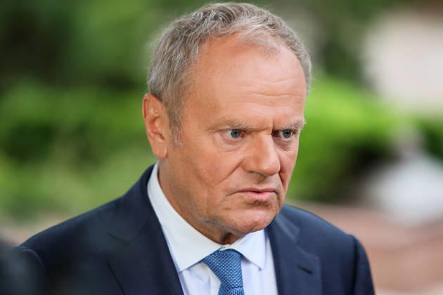 Prime Minister of Poland Donald Tusk participates in the Carpathian 8 Summit in Ivano-Frankivsk region, Ukraine, September 18, 2026. On this day, President of Ukraine Volodymyr Zelenskyy announced the launch of a new format - the Carpathian Eight (C8) - comprising Austria, the Czech Republic, Hungary, Poland, Romania, Serbia, Slovakia, and Ukraine. (Photo by Yurii Rylchuk Ukrinform) Carpathian 8 Summit in western Ukraine Copyright: xYuriixRylchukx