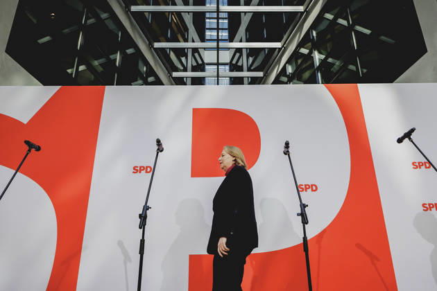 Baerbel Bas (SPD), Bundesministerin fuer Arbeit und Soziales, aufgenommen im Rahmen einer Pressekonferenz als Reaktion auf die Landtagswahl in Mecklenburg-Vorpommern sowie die Berliner Abgeordnetenhauswahl in Berlin, 21.09.2026. Waehrend Die Linke die Wahl in Berlin mit 25,7% vor der CDU gewonnen hat, siegte in Mecklenburg-Vorpommern die AfD mit 38,2% vor der SPD. Erstmals nicht ueber die 5%-Huerde geschafft hat es die CDU in Mecklenburg-Vorpommern. Berlin Deutschland Copyright: xFlorianxGaertnerx