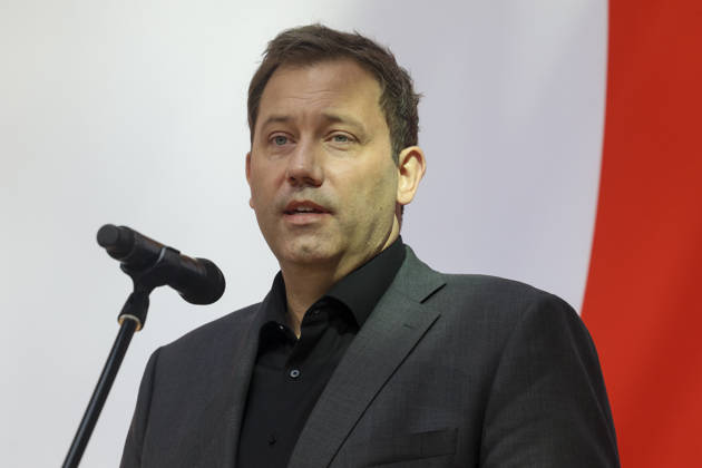 Lars Klingbeil bei der Pressekonferenz nach den Landtagswahlen in Berlin und Mecklenburg Vorpommern im Willy Brandt Haus am 21.09.26 SPD-Spitze zur PK nach Landtagswahlen in Berlin