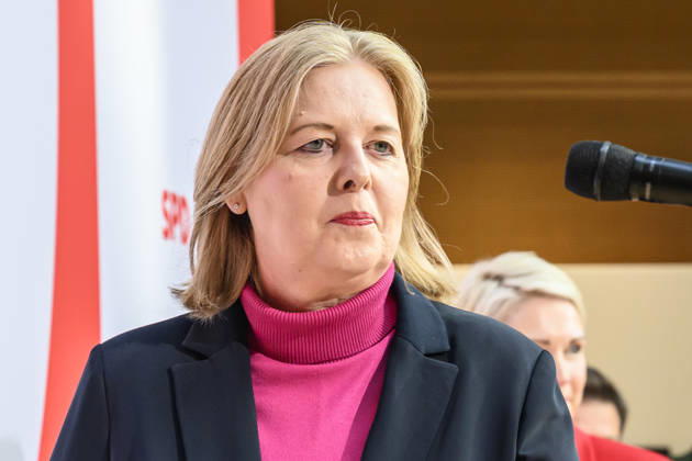 im Bild v.l.: Bärbel Bas, GER, Berlin, SPD Pressekonferenz nach den Wahlen in Berlin und Mecklenburg Vorpommern - MV, im Atrium, Willy-Brandt-Haus, Wilhelmstraße 141, 10963 Berlin, 21.09.2026, Copyright: HMBxMedia UwexKoch