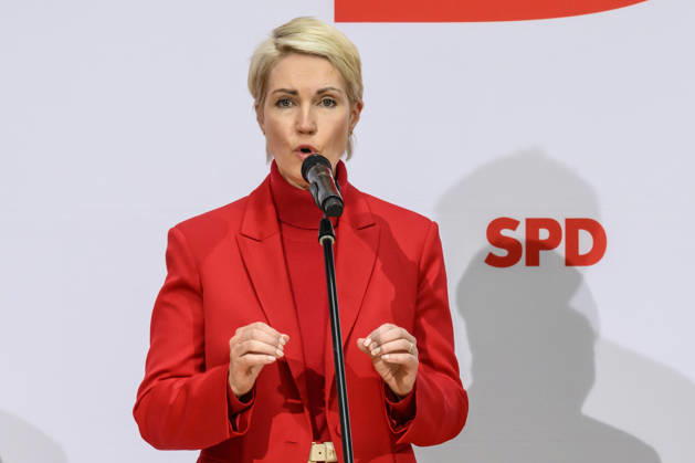im Bild v.l.: Manuela Schwesig, GER, Berlin, SPD Pressekonferenz nach den Wahlen in Berlin und Mecklenburg Vorpommern - MV, im Atrium, Willy-Brandt-Haus, Wilhelmstraße 141, 10963 Berlin, 21.09.2026, Copyright: HMBxMedia UwexKoch