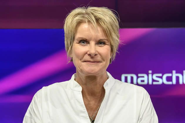 im Bild v.l.: Susanne Gaschke (NZZ), GER, Berlin, Studio, zu Gast bei Maischberger, politische Talkshow, TV, Format, mit Moderatorin Sandra Maischberger, Das Erste, aus Adlershof Am Studio 20, 21.09.2026, Copyright: HMBxMedia UwexKoch