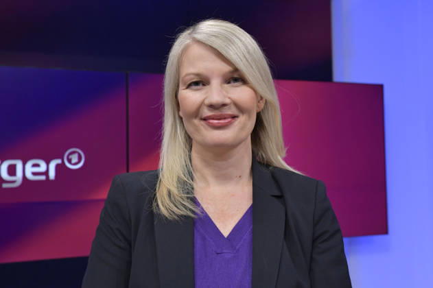 Annett Meiritz in der ARD-Talkshow maischberger im Studio Berlin Adlershof. Berlin, 2.09.2026