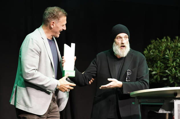 Ralf Moeller und Torsten Sträter bei der 10. Verleihung des Comedy-Preises Recklinghäuser Hurz im Ruhrfestspielhaus. Recklinghausen, 21.09.2026