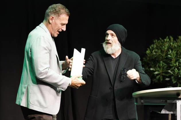 Ralf Moeller und Torsten Sträter bei der 10. Verleihung des Comedy-Preises Recklinghäuser Hurz im Ruhrfestspielhaus. Recklinghausen, 21.09.2026