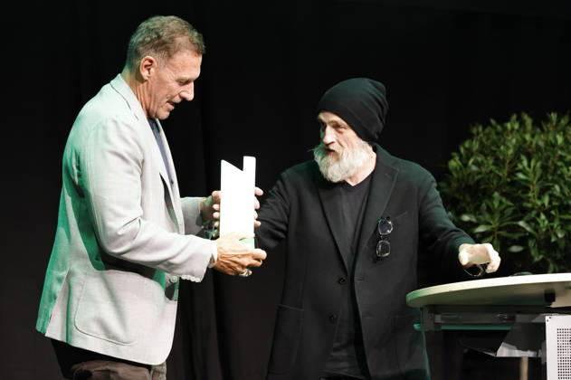 Ralf Moeller und Torsten Sträter bei der 10. Verleihung des Comedy-Preises Recklinghäuser Hurz im Ruhrfestspielhaus. Recklinghausen, 21.09.2026