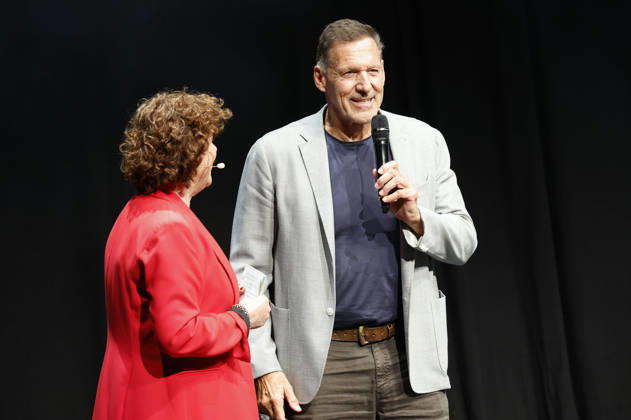 Steffi Neu und Ralf Moeller bei der 10. Verleihung des Comedy-Preises Recklinghäuser Hurz im Ruhrfestspielhaus. Recklinghausen, 21.09.2026