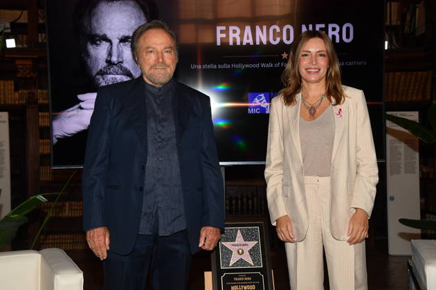IPA88844319 - Rome, Ministry of Culture: Celebration for Franco Nero s Stella Award. Pictured: Franco Nero and Lucia Borgonzoni Copyright: xVincenzoxLandix xVincenzoxLandix IPA88844319