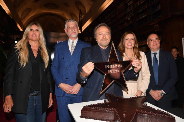 IPA88844302 - Rome, Ministry of Culture: Celebration for Franco Nero™s Stella Award. Pictured: Tiziana Rocca, Alessandro Giuli, Franco Nero, Lucia Borgonzoni Copyright: xVincenzoxLandix xVincenzoxLandix IPA88844302