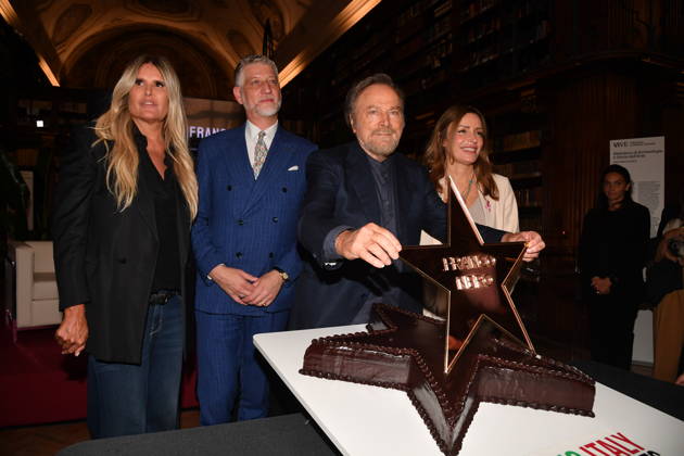 IPA88844504 - Rome, Ministry of Culture: Festa per la Stella for Franco Nero. Pictured: Tiziana Rocca, Alessandro Giuli, Franco Nero, Lucia Borgonzoni  Copyright: xVincenzoxLandix xVincenzoxLandix IPA88844504