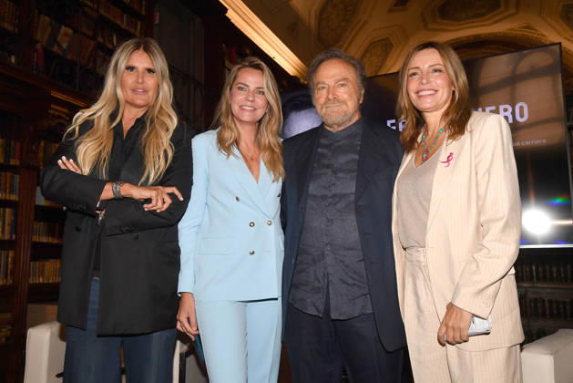 IPA88844596 - Rome, Ministry of Culture: Celebration for Franco Nero’s Stella Award. Pictured: Tiziana Rocca, Alessandra Viero, Franco Nero, Lucia Borgonzoni Copyright: xVincenzoxLandix xVincenzoxLandix IPA88844596