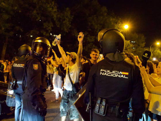 September 23, 2026, Lima, Lima, Peru: MADRID, SPAIN - SEPTEMBER 23: Hundreds of people protested outside the so-called Ayuso s penthouse following the eviction of Maricarmen, an 87-year-old woman, after her removal from her home. Demonstrators condemned the eviction, blocking traffic in the streets of Madrid. Lima Peru - ZUMAh199 20260923_zip_h199_003 Copyright: xAaronxHerediax