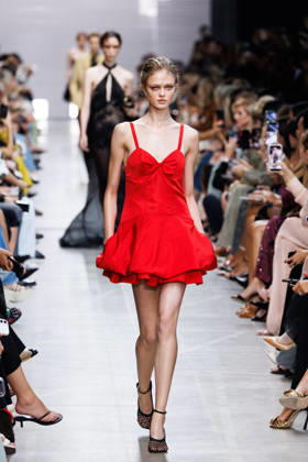 IPA89005322 - Milan, Milan Women™s Fashion Week Spring Summer 2027 - Women™s Fashion, Spring Summer 2027 - Ermanno Scervino fashion show - pictured on the runway: a model. Copyright: xCinziaxCamelax xx IPA89005322