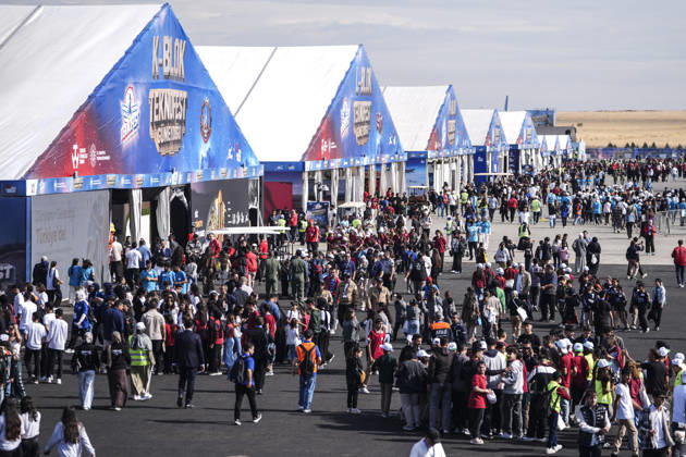 TEKNOFEST Southeast in Turkiye s Sanliurfa SANLIURFA, TURKIYE - OCTOBER 1: TEKNOFEST Southeast, the world’s largest aviation, space, and technology festival, opens its doors to visitors on the second day of its 15th edition at Sanliurfa GAP Airport in Sanliurfa, Turkiye, on October 1, 2026. Agit Erdi Ulukaya Anadolu Sanliurfa Turkey. Editorial use only. Please get in touch for any other usage. Copyright: x2026xAnadoluxAgitxErdixUlukayax