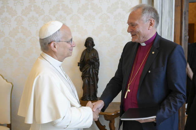 ITALY - PRIVATE AUDIENCE - VATICAN-2026 10 1 Italy, Rome, Vatican, 2026 10 1 Pope Leo XIV receives a delegation from the Lutheran World Federation in a private audience at The Vatican . EDITORIAL USE ONLY - NO BOOKS Copyright: xVATICANxMEDIA xCatholicxPressxPhotox