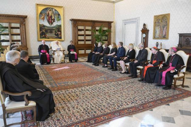 ITALY - PRIVATE AUDIENCE - VATICAN-2026 10 1 Italy, Rome, Vatican, 2026 10 1 Pope Leo XIV receives a delegation from the Lutheran World Federation in a private audience at The Vatican . EDITORIAL USE ONLY - NO BOOKS Copyright: xVATICANxMEDIA xCatholicxPressxPhotox