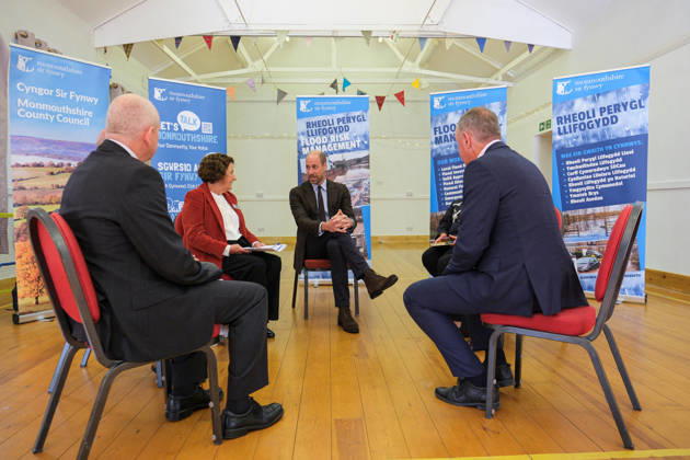 Britain s Prince William visits flood-affected communities in Skenfrith Britain s Prince William, Prince of Wales, attends a meeting with representatives from Natural Resources Wales, the Welsh Government and Monmouthshire County Council following the publication of a formal inquiry into recent storms, during a visit focused on flood risk and climate resilience, in Skenfrith, Wales, Britain, October 1, 2026. REUTERS Mathieu, Credit:Mathieu Willcocks PA ROTA - B68 Avalon UNITED KINGDOM, SKENFRITH  Copyright: xMathieuxWillcocksx xPAxROTAx-xB68x xAvalonx 1139786084