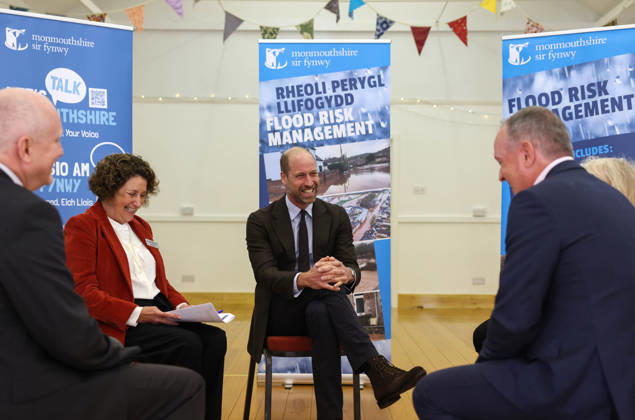 The Prince of Wales Meets Communities, Organisations and Farmers Tackling Flood Risk and Climate-Resilience in Monmouthshire and Herefordshire 01 10 2026. Skenfrith, UK. The Prince of Wales during a visit to Skenfrith, a small village in South-East Wales which continues to be devastated by floods. The Prince met local residents and heard first-hand about the impact flooding has had on their daily lives, learning more about the challenges the community continue to face and their needs as they head into another winter., Credit:Andrew Parsons Kensington Palace B66 Avalon United Kingdom, Wales, Skenfrith, Monmouthshire  Copyright: xAndrewxParsonsx xKensingtonxPalacex xB66x xAvalonx 1139789017