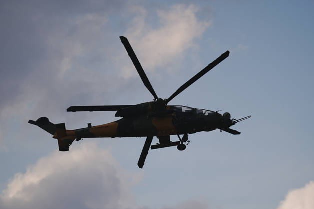 TEKNOFEST Southeast in Turkiye s Sanliurfa SANLIURFA, TURKIYE - OCTOBER 1: A T-129 (ATAK) helicopter performs a demonstration flight during the 15th edition of the Aviation, Space and Technology Festival (TEKNOFEST), the world s largest aviation, space and technology festival, on its second day at Sanliurfa GAP Airport in Sanliurfa, Turkiye, on October 1, 2026. Adem Kutucu Anadolu Sanliurfa Turkey. Editorial use only. Please get in touch for any other usage. Copyright: x2026xAnadoluxAdemxKutucux