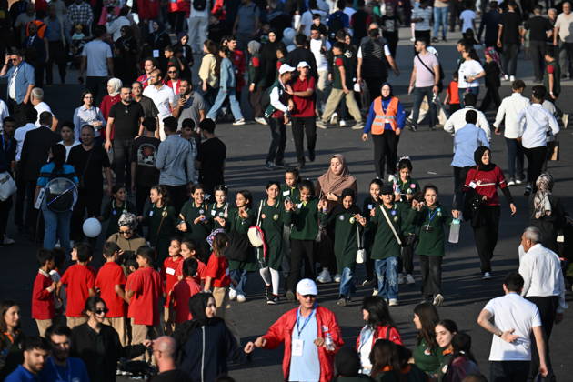 TEKNOFEST Southeast in Turkiye s Sanliurfa SANLIURFA, TURKIYE - OCTOBER 1: Visitors enjoy the Aviation, Space and Technology Festival (TEKNOFEST), as it continues on its second day at Sanliurfa GAP Airport in Sanliurfa, Turkiye, on October 1, 2026. Ozkan Bilgin Anadolu Sanliurfa Turkey. Editorial use only. Please get in touch for any other usage. Copyright: x2026xAnadoluxOzkanxBilginx