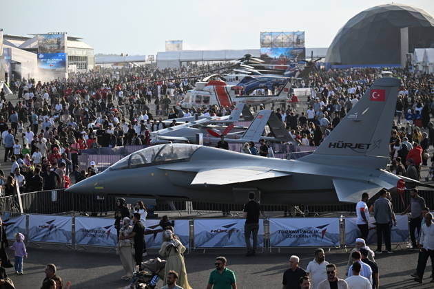 TEKNOFEST Southeast in Turkiye s Sanliurfa SANLIURFA, TURKIYE - OCTOBER 1: Visitors enjoy the Aviation, Space and Technology Festival (TEKNOFEST), as it continues on its second day at Sanliurfa GAP Airport in Sanliurfa, Turkiye, on October 1, 2026. Ozkan Bilgin Anadolu Sanliurfa Turkey. Editorial use only. Please get in touch for any other usage. Copyright: x2026xAnadoluxOzkanxBilginx