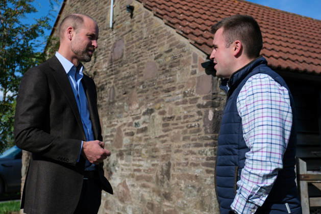Britain s Prince William on a visit examining the role of regenerative farming in climate resilience, in Hereford Britain s Prince William meets Harry Davies, the incoming tenant of the Duchy of Cornwall s first regenerative Farm Business Tenancy, during a visit to examine the role of regenerative farming in climate resilience in Hereford, Britain, October 1, 2026., Credit:Mathieu Willcocks PA ROTA - B68 Avalon UNITED KINGDOM, Hereford Copyright: xMathieuxWillcocksx xPAxROTAx-xB68x xAvalonx 1139840889