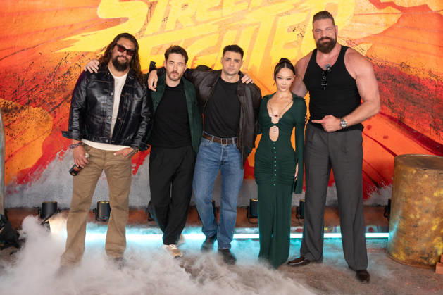 Jason Momoa, Andrew Koji, Noah Centineo, Callina Liang and Olivier Richters attends Street Fighter Photocall at Leake Street, Waterloo in London, England. UK. Thursday 1st October 2026. Copyright: xJamesxWarrenx FP_Street_Fighter_Photocall_060