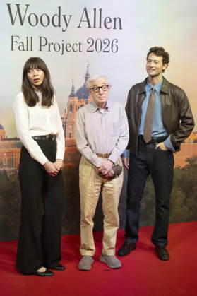 Woody Allen, Woody Allen und Peter Vives beim offiziellen Empfang zum Drehstart des Woody Allen Fall Project 2026 in den Teatros del Canal. Madrid, 01.10.2026
