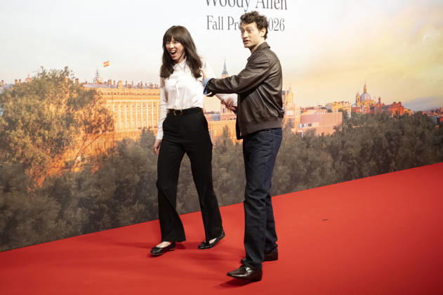 Alexi Wasser und Peter Vives beim offiziellen Empfang zum Drehstart des Woody Allen Fall Project 2026 in den Teatros del Canal. Madrid, 01.10.2026