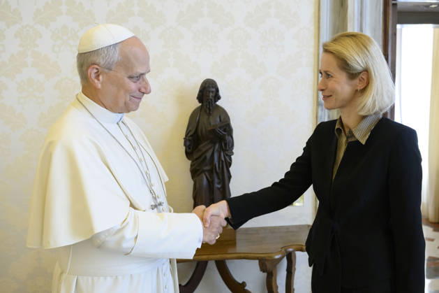 ITALY - PRIVATE AUDIENCE - VATICAN-2026 10 2 Italy, Rome, Vatican, 2026 9 30 Pope Leo XIV receives in a private audience Excellency Ms. Kaja Kallas, High Representative for Foreign Affairs and Vice President of the European Commission at The Vatican . EDITORIAL USE ONLY - NO BOOKS Copyright: xVATICANxMEDIA xCatholicxPressxPhotox
