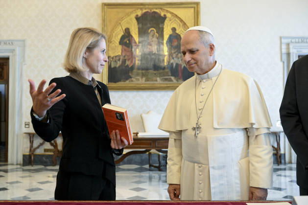 ITALY - PRIVATE AUDIENCE - VATICAN-2026 10 2 Italy, Rome, Vatican, 2026 9 30 Pope Leo XIV receives in a private audience Excellency Ms. Kaja Kallas, High Representative for Foreign Affairs and Vice President of the European Commission at The Vatican . EDITORIAL USE ONLY - NO BOOKS Copyright: xVATICANxMEDIA xCatholicxPressxPhotox