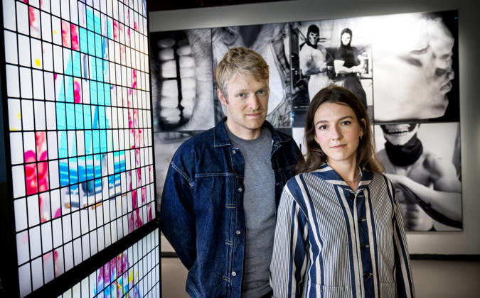STOCKHOLM 20261002 Jakob Ganslmeier and Ana Zibelnik with the work Bereitschaft at Fotografiska’s exhibition Harder Better Faster Stronger Are Men OK STOCKHOLM SWEDEN x10090x  Copyright: xClaudioxBresciani TTx NY UTSTÄLLNING FOTOGRAFISKA EpvA4K1kgJU